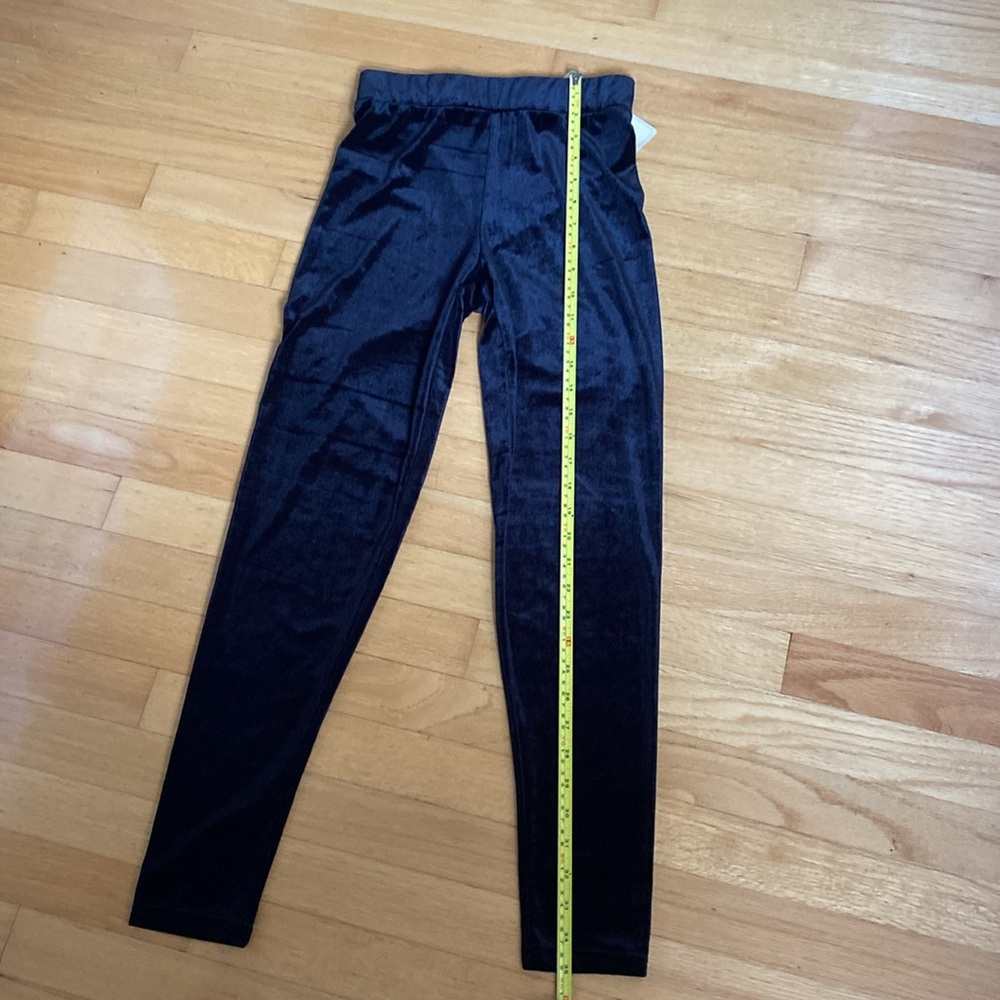NWT Black Velvet Leggings Size XS - Picture 7 of 8